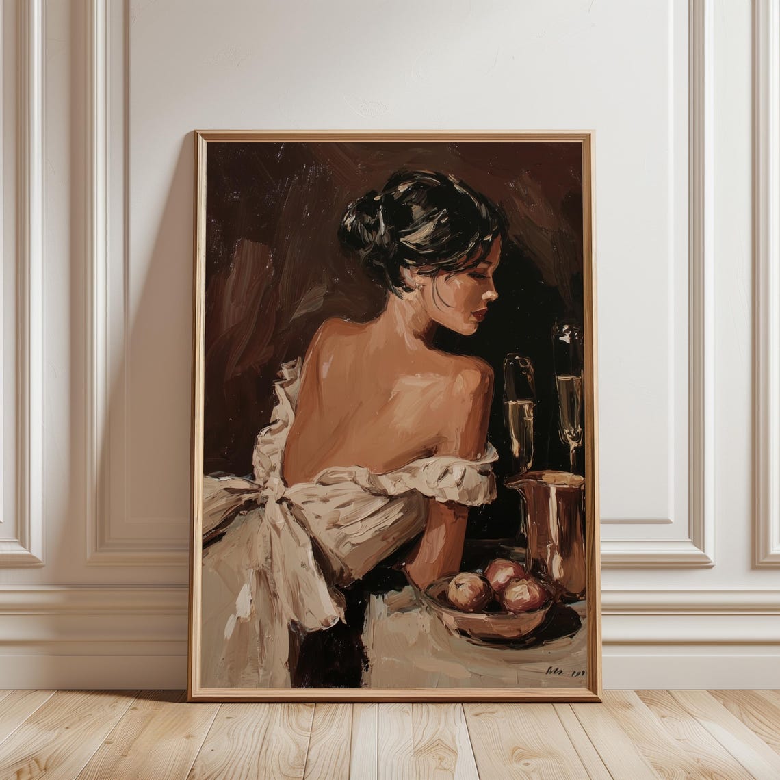 Vintage Self Care Art Print Moody Feminine Illustration A4 Size