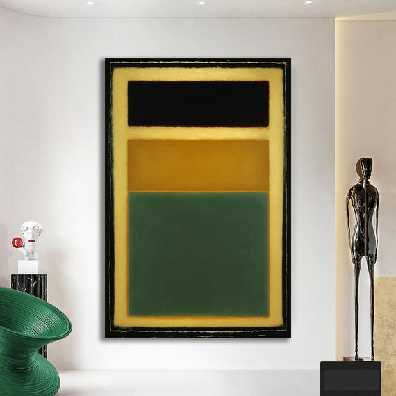 Mark Rothko Green And Orange Yellow Painting Rothko Reproduction Rothko Orange And Green Abstract Wall Art