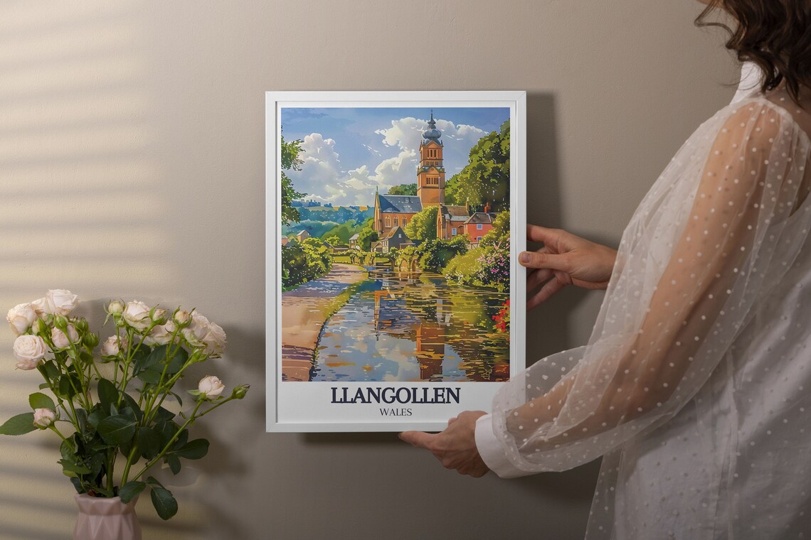 Llangollen Methodist Church and Aqueduct Travel Poster - Image 3