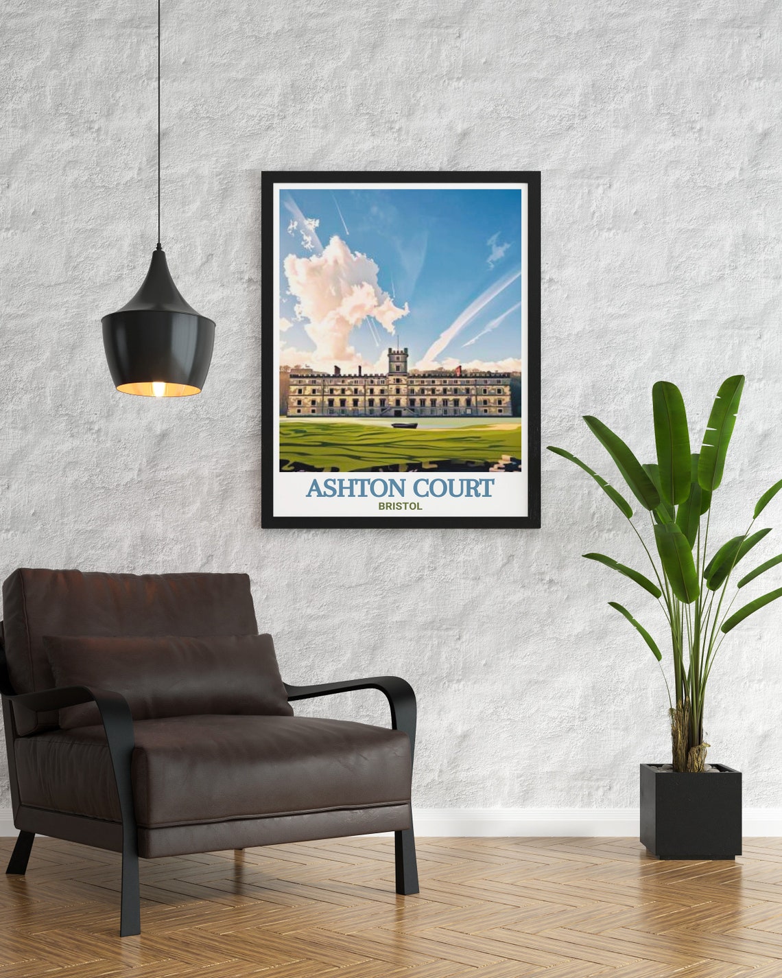 Ashton Court Mountain Biking Art Ashton Court Mansion Travel Poster Ashton Court Mountain Biking Decor Ashton Court Mansion Prints - Image 3