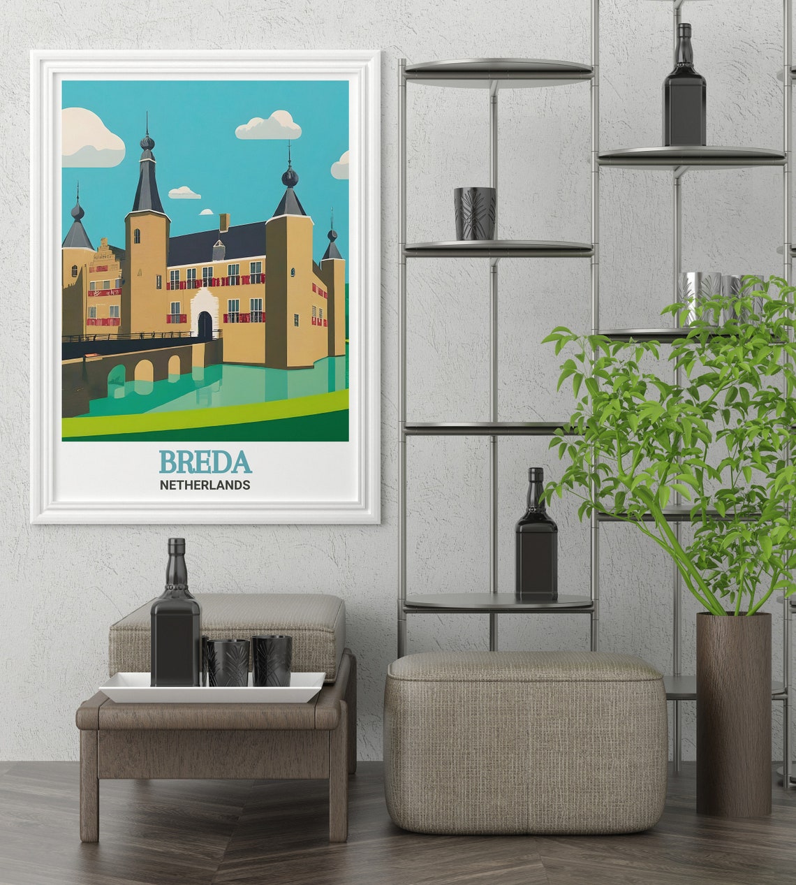 Breda Castle Moated Fortress Dutch Landmark Netherlands Poster - Image 3