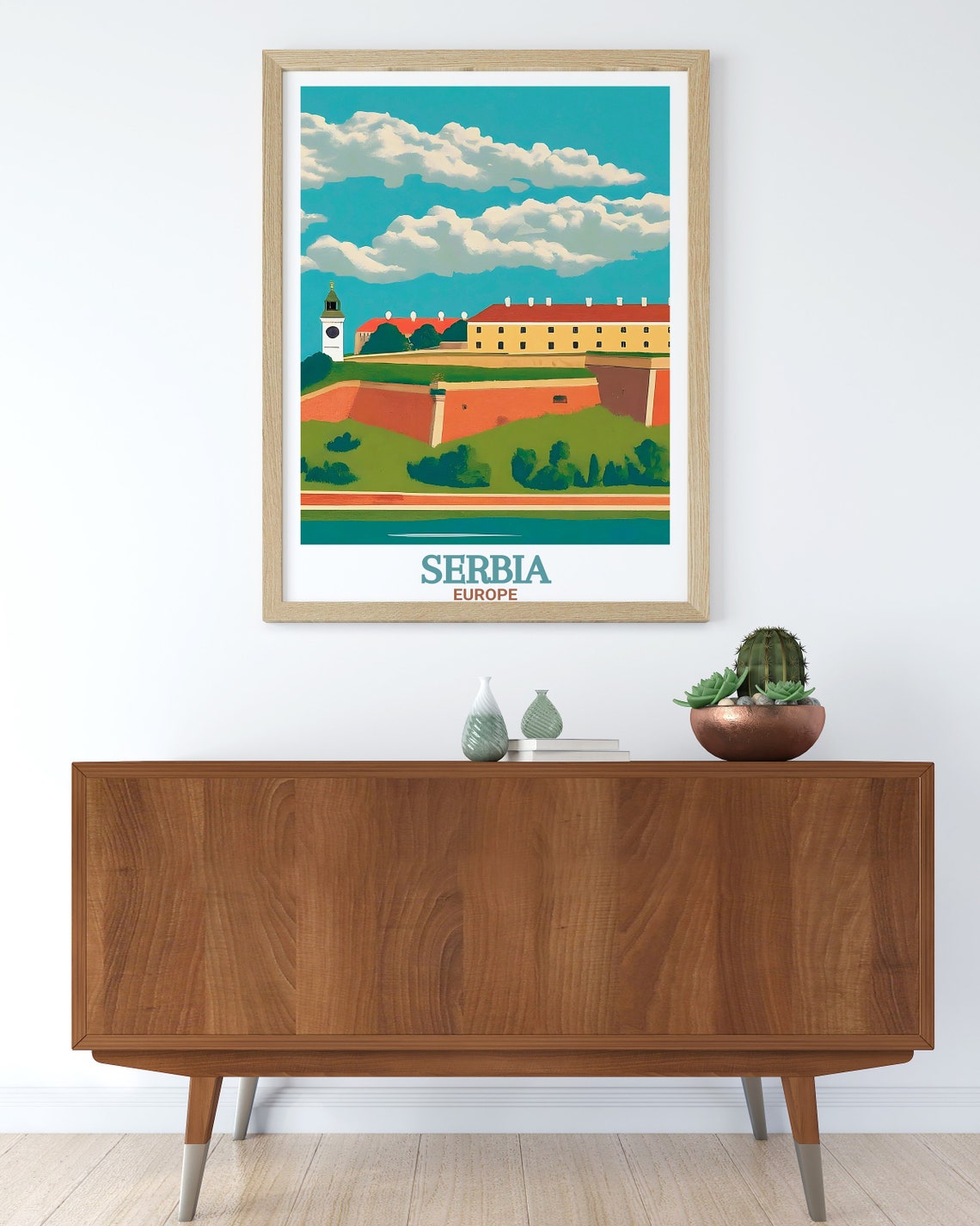 Serbia Travel Poster Novi Sad And Petrovaradin Fortress Art Collection Serbia Wall Art And Novi Sad Posters Serbia Wall Dcor - Image 2