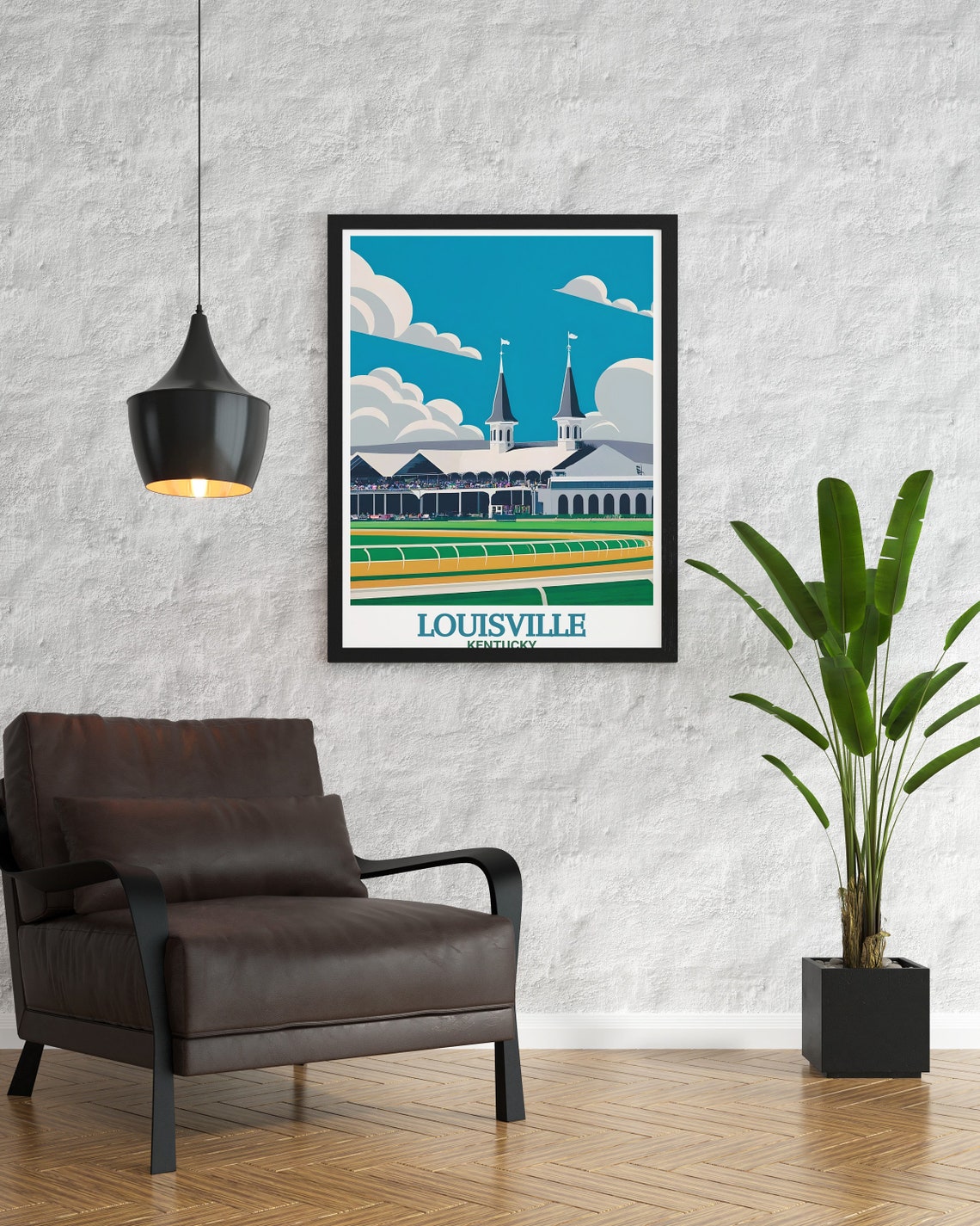 Louisville Kentucky Churchill Downs Twin Spires Racetrack Poster - Image 2