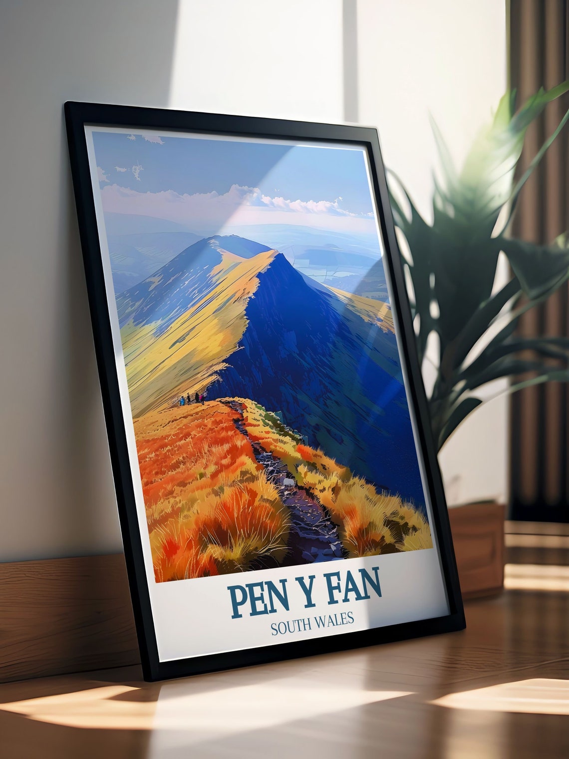 Pen Y Fan Golden Ridge Summit Trail Scenic View Travel Poster Art - Image 3