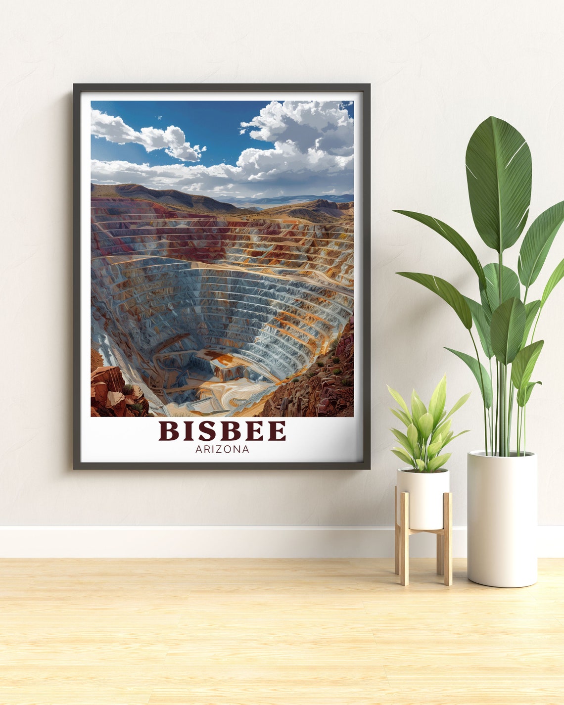 Bisbee Travel Poster Lavendar Pits Travel Poster For Your Home Decor Lavendar Pits Travel Poster For Art Lovers Arizona Travel Gift - Image 3