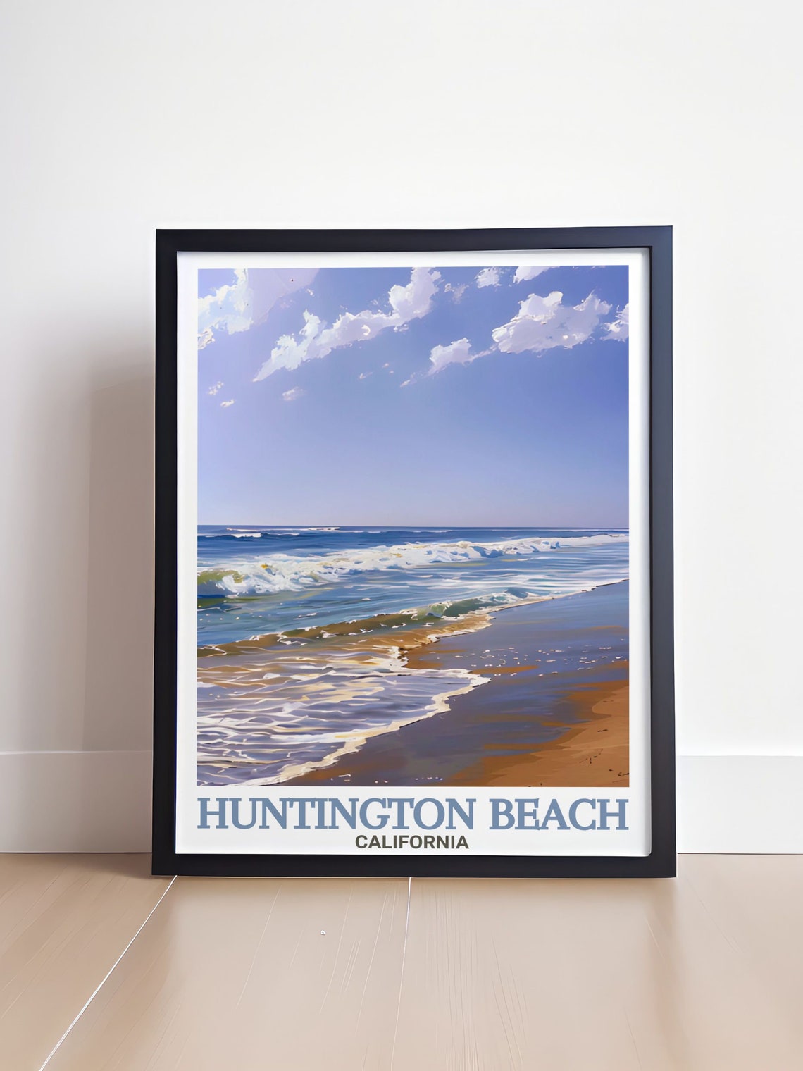 Huntington Beach California Surf Waves Rolling Ashore Poster - Image 4