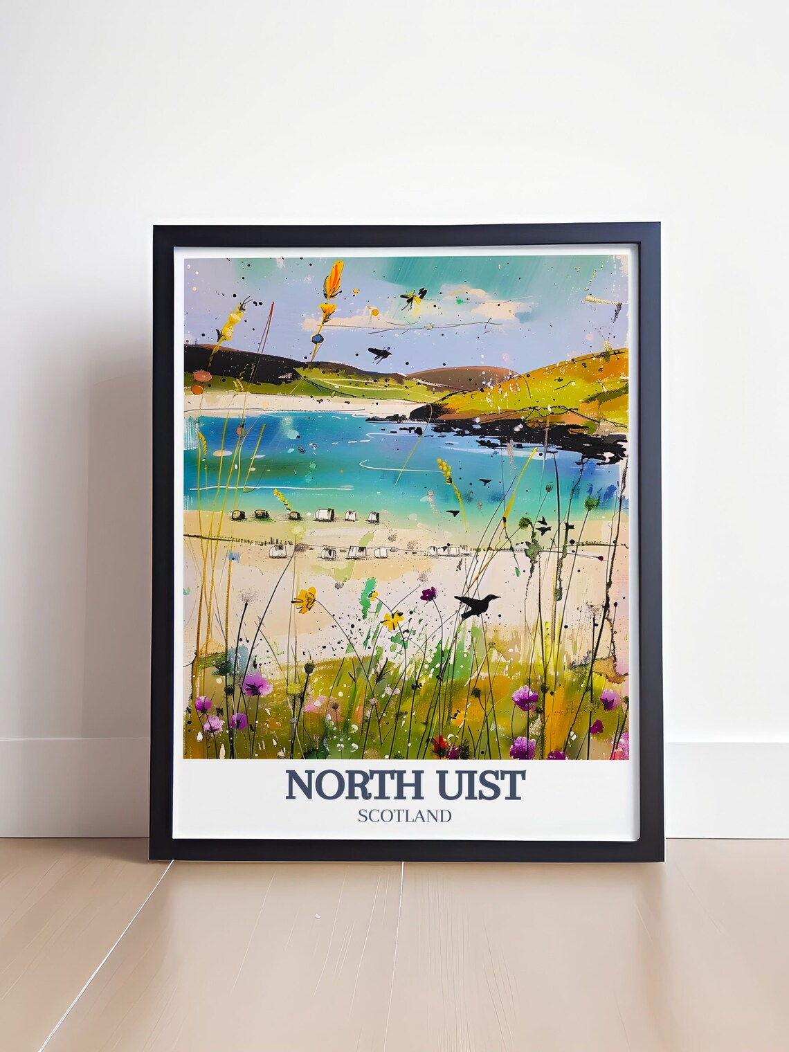 North Uist Travel Poster, Balranald and Barpa Langass - Image 4