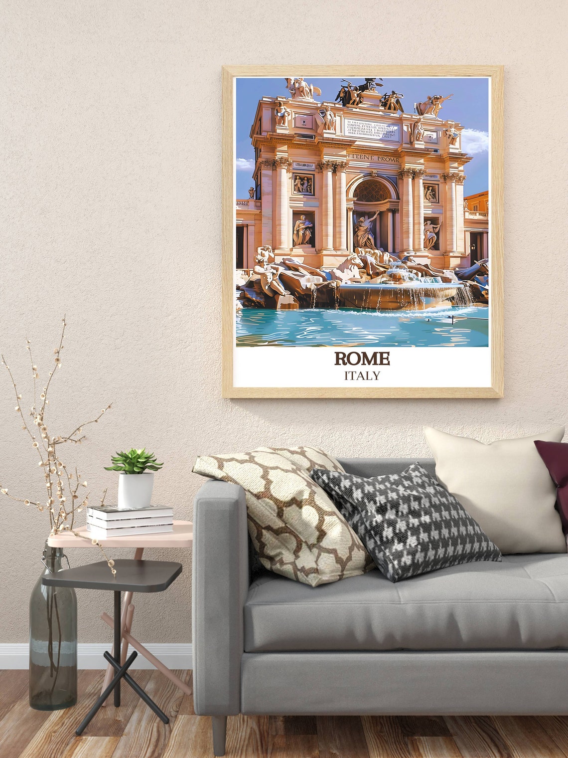 Trevi Fountain Rome Italy Baroque Fountain Sculptures Poster - Image 2