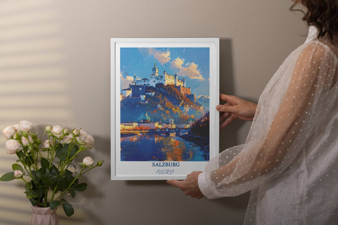 Salzburg Hohensalzburg Fortress Over the Salzach River Poster - Image 4