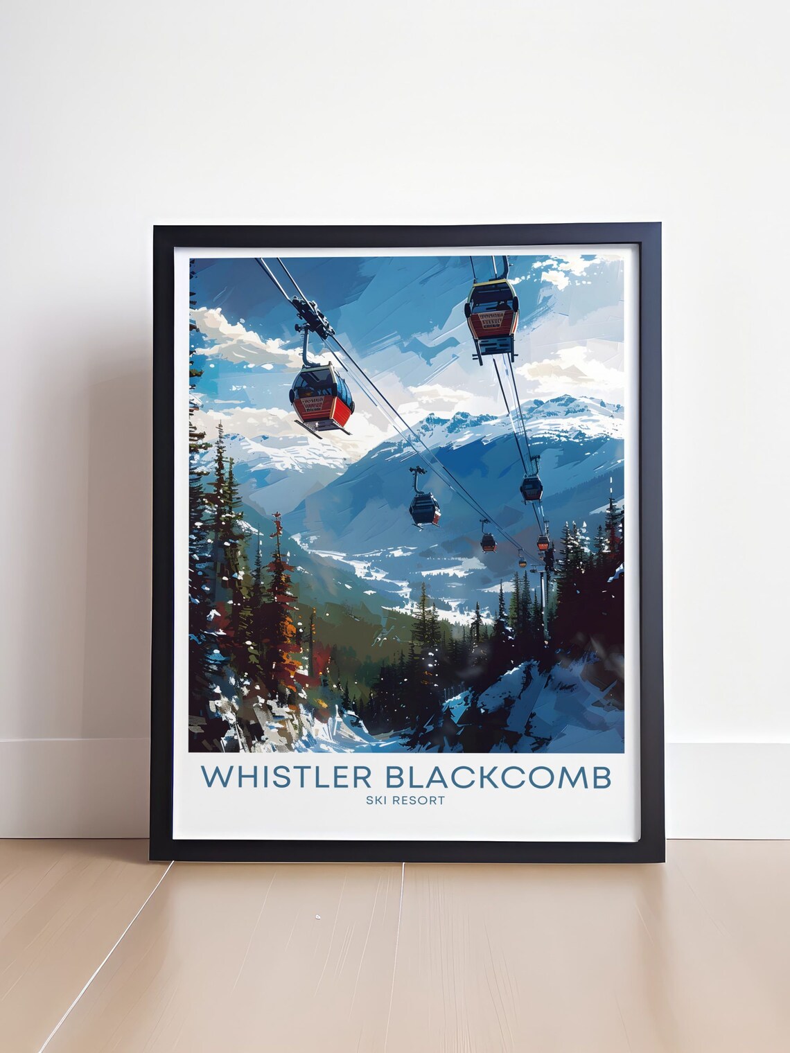 Whistler Blackcomb Ski Resort Travel Poster - Image 4