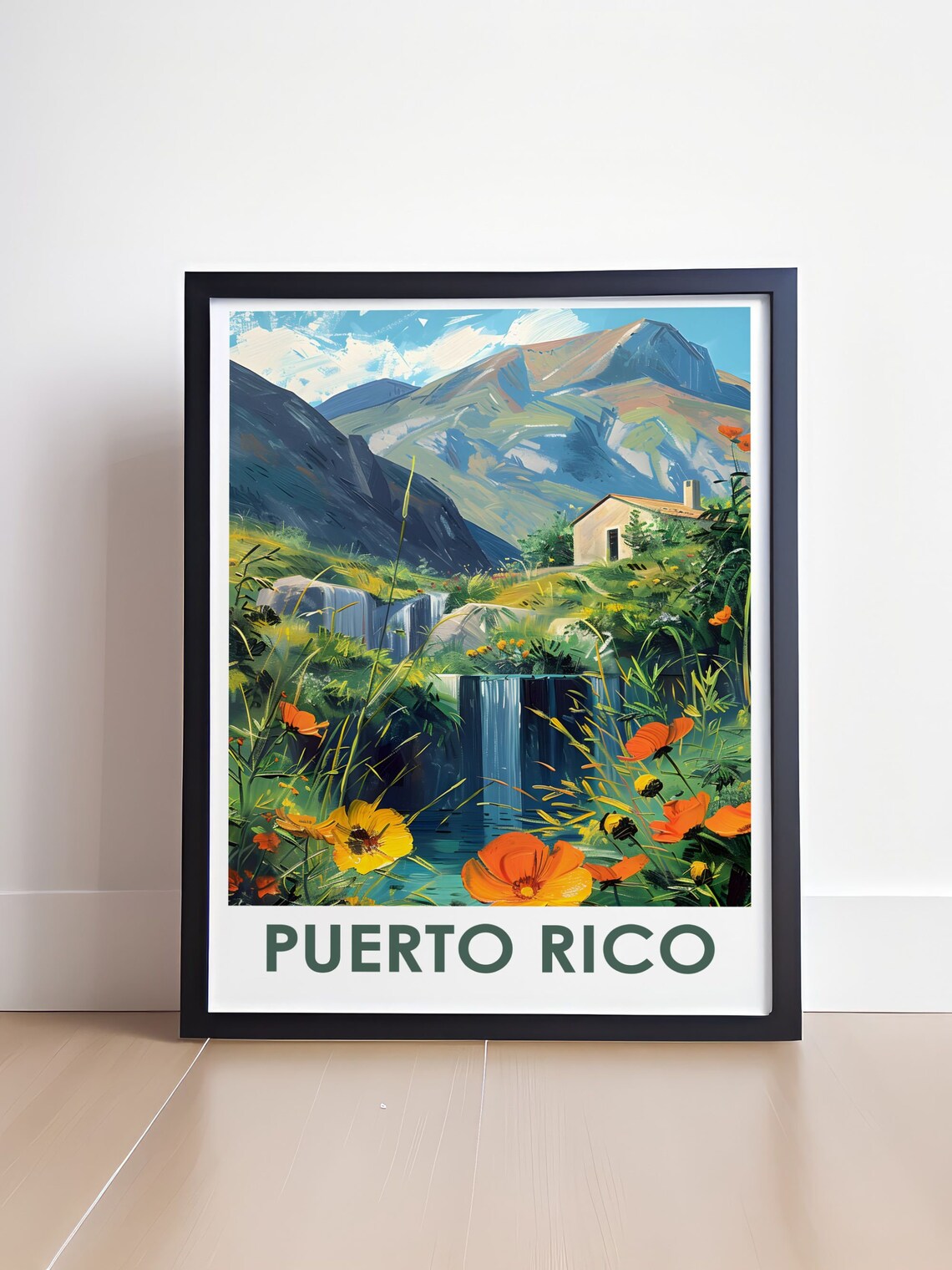 Puerto Rico El Yunque Rainforest Waterfalls Tropical Forest Travel Poster - Image 4