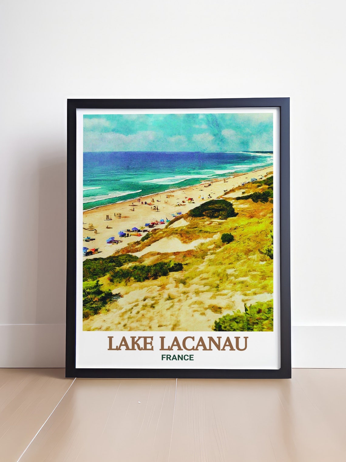 Lake Lacanau Travel Print Lacanau Beach Art Lacanau Beach Gift Lacanau Beach Decor Lacanau Beach Poster Lake Lacanau Print - Image 4