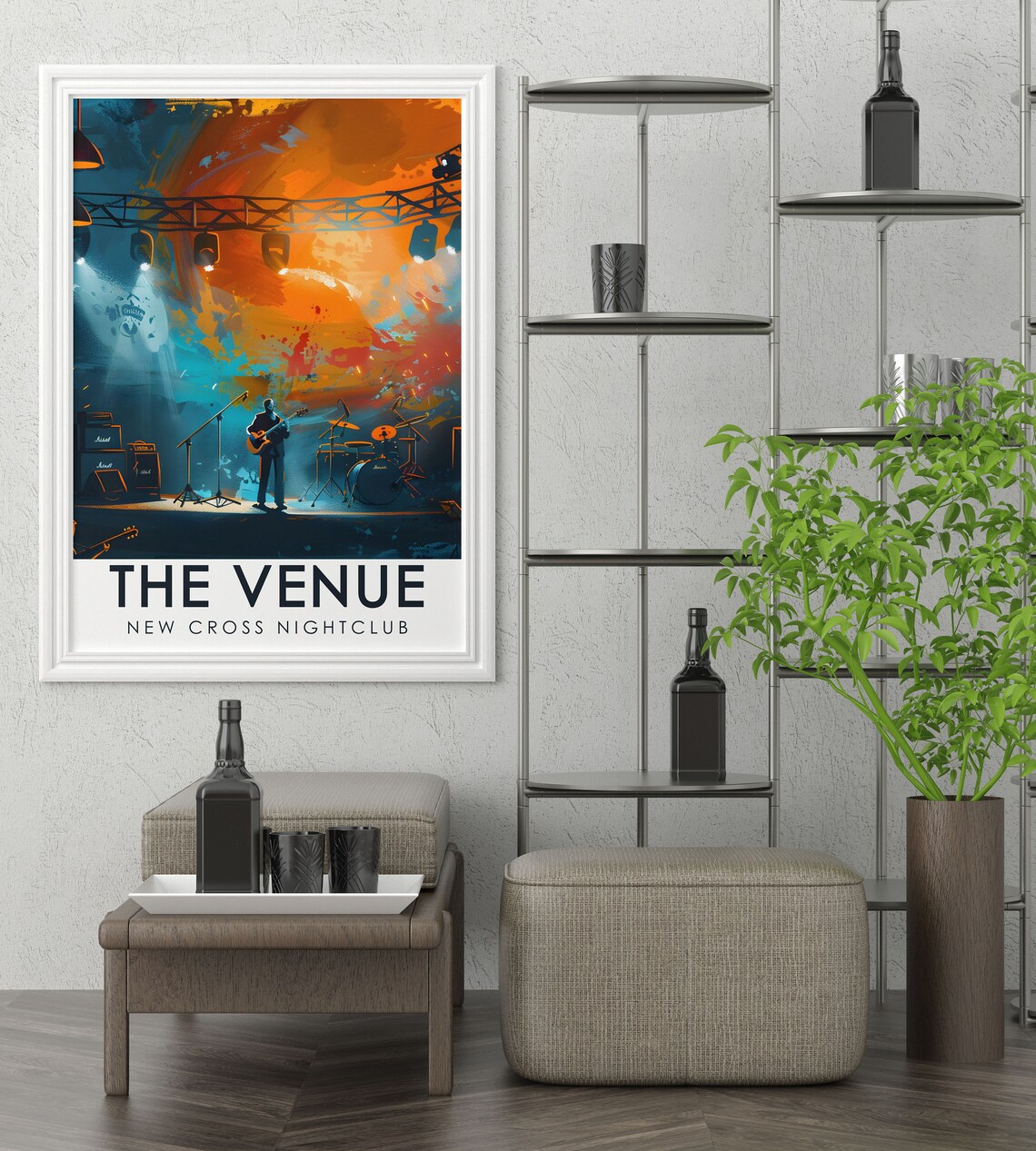 The Venue New Cross Main Stage Guitarist Concert Lights Poster - Image 3