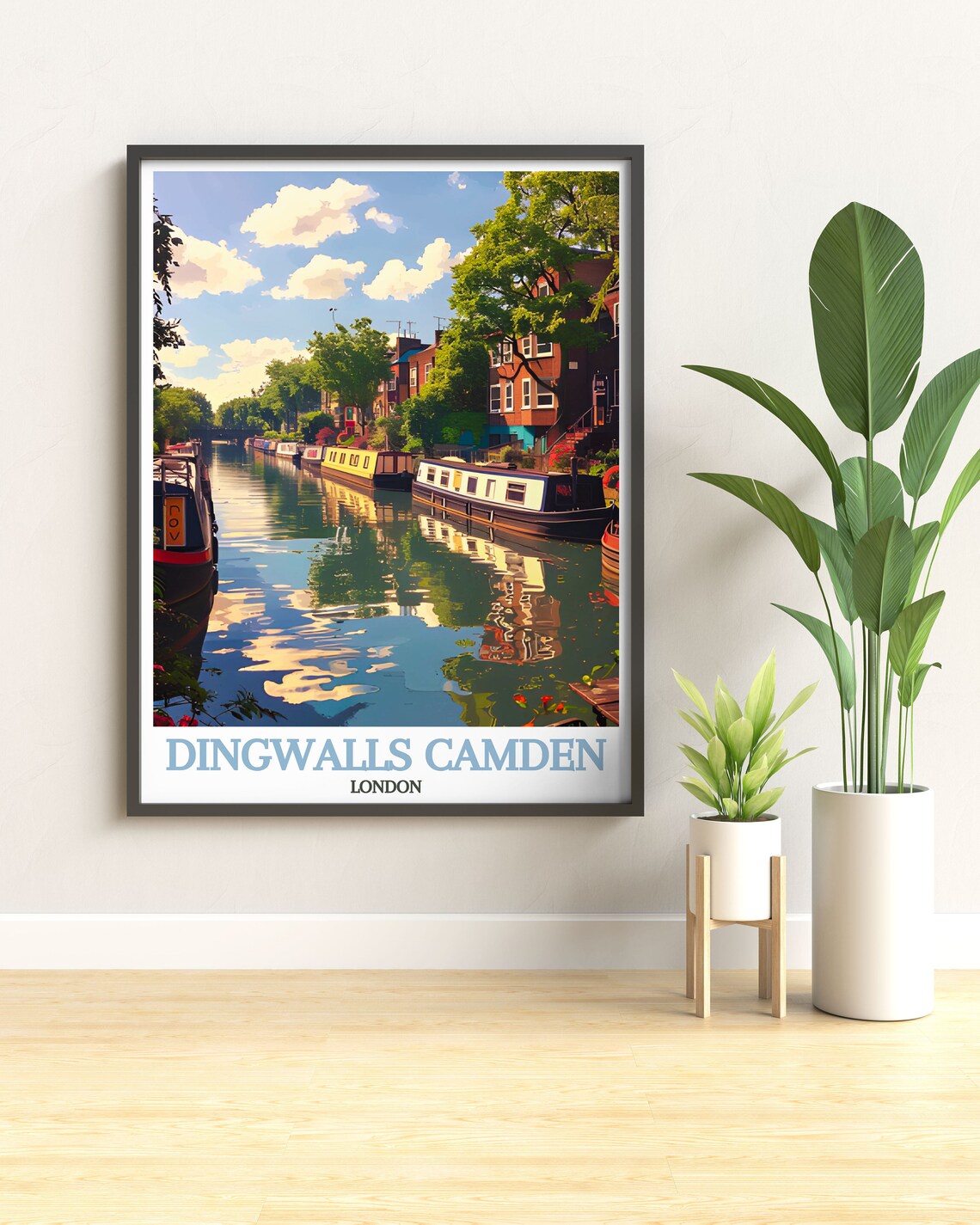 Dingwalls Camden London Regent's Canal Narrowboats Travel Poster - Image 3