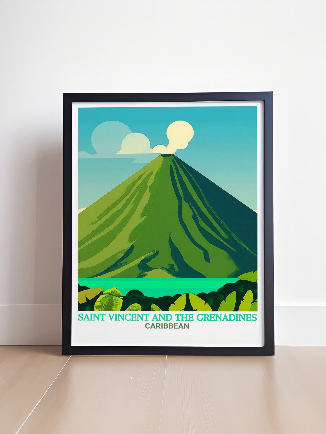 Saint Vincent And The Grenadines La Soufriere Volcano Travel Poster - Image 4