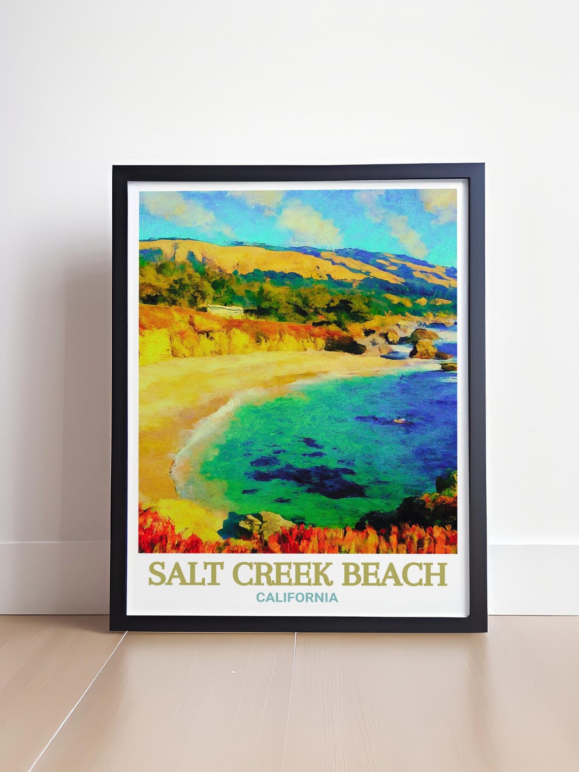 Salt Creek Beach California Golden Cove Sunset Travel Poster - Image 4