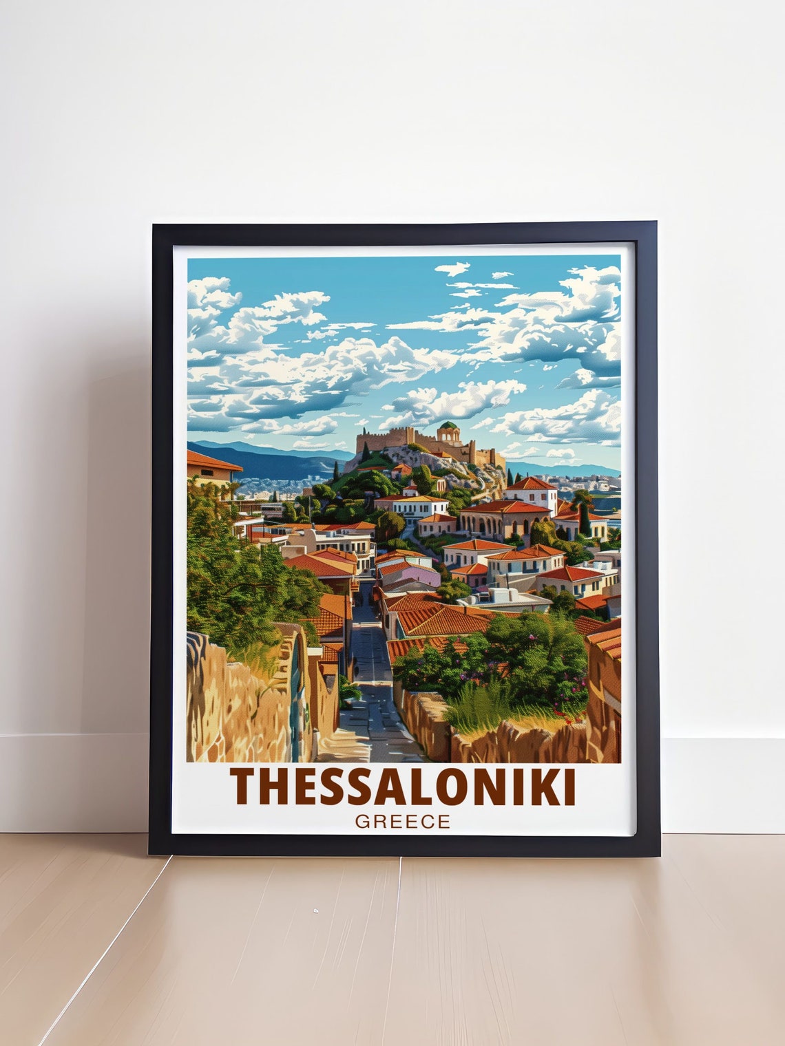 Thessaloniki Ano Poli Hilltop Fortress Old Town Greece Poster - Image 4