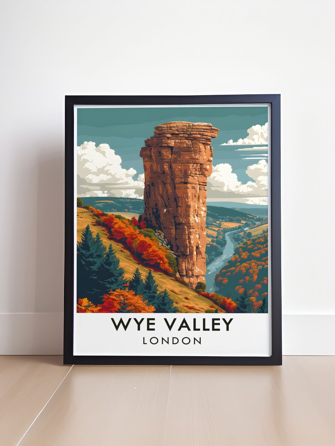 Wye Valley Autumn Symonds Yat Rock Overlook England Countryside Poster - Image 4