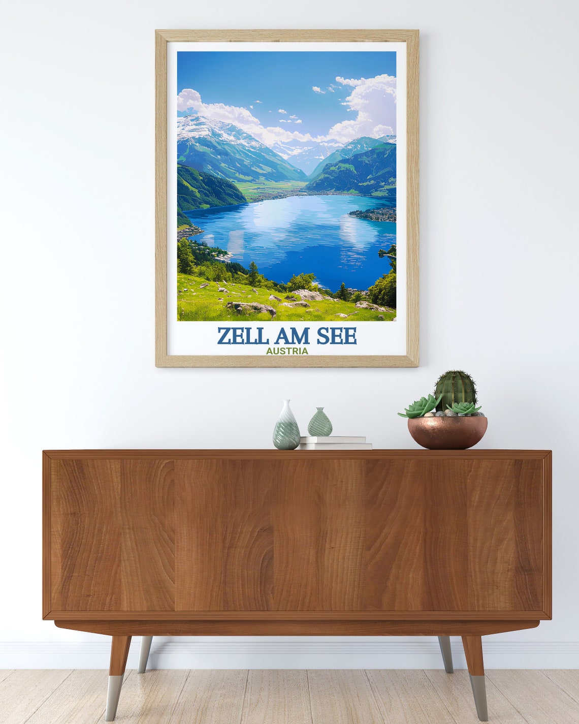 Zell Am See Austria Lake Zell Alpine Summer View Travel Poster - Image 3