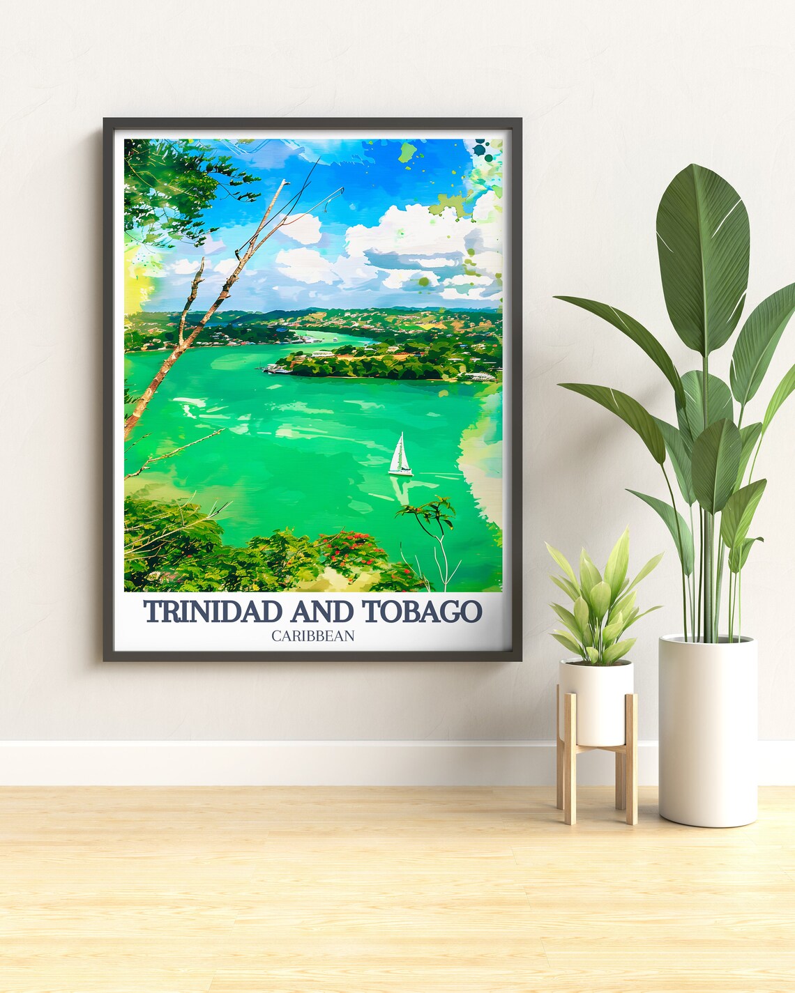 Trinidad And Tobago Wall Art Nylon Pool Scarborough Travel Poster Nylon Pool Scarborough And Trinidad Tobago Art - Image 3