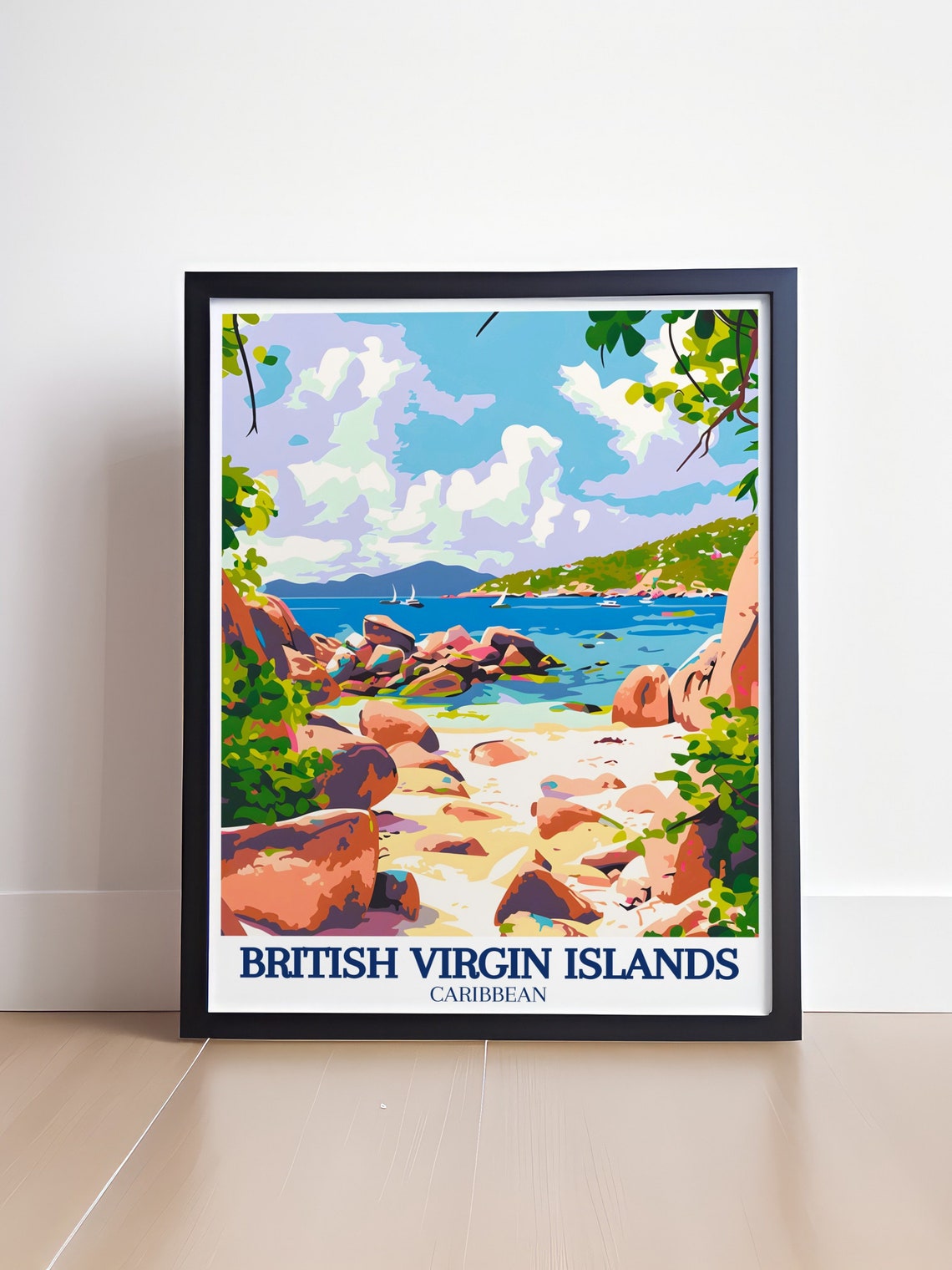 British Virgin Islands The Baths Poster Virgin Gorda Beach Art - Image 4