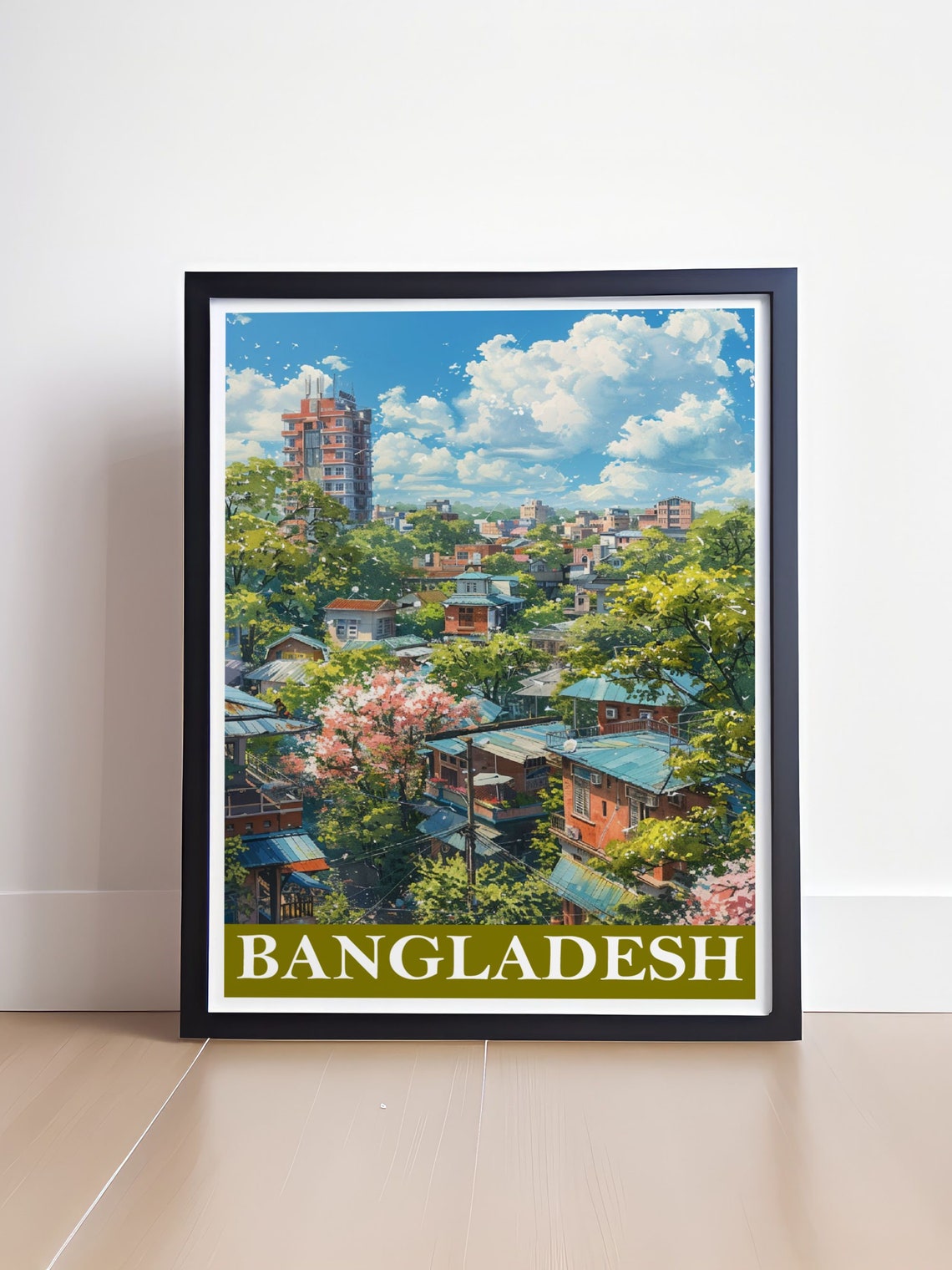 Bangladesh Wall Art Bangladesh Colorful Wall Decor Dhaka City Travel Posters Bangladesh Wall Art Collection - Image 4