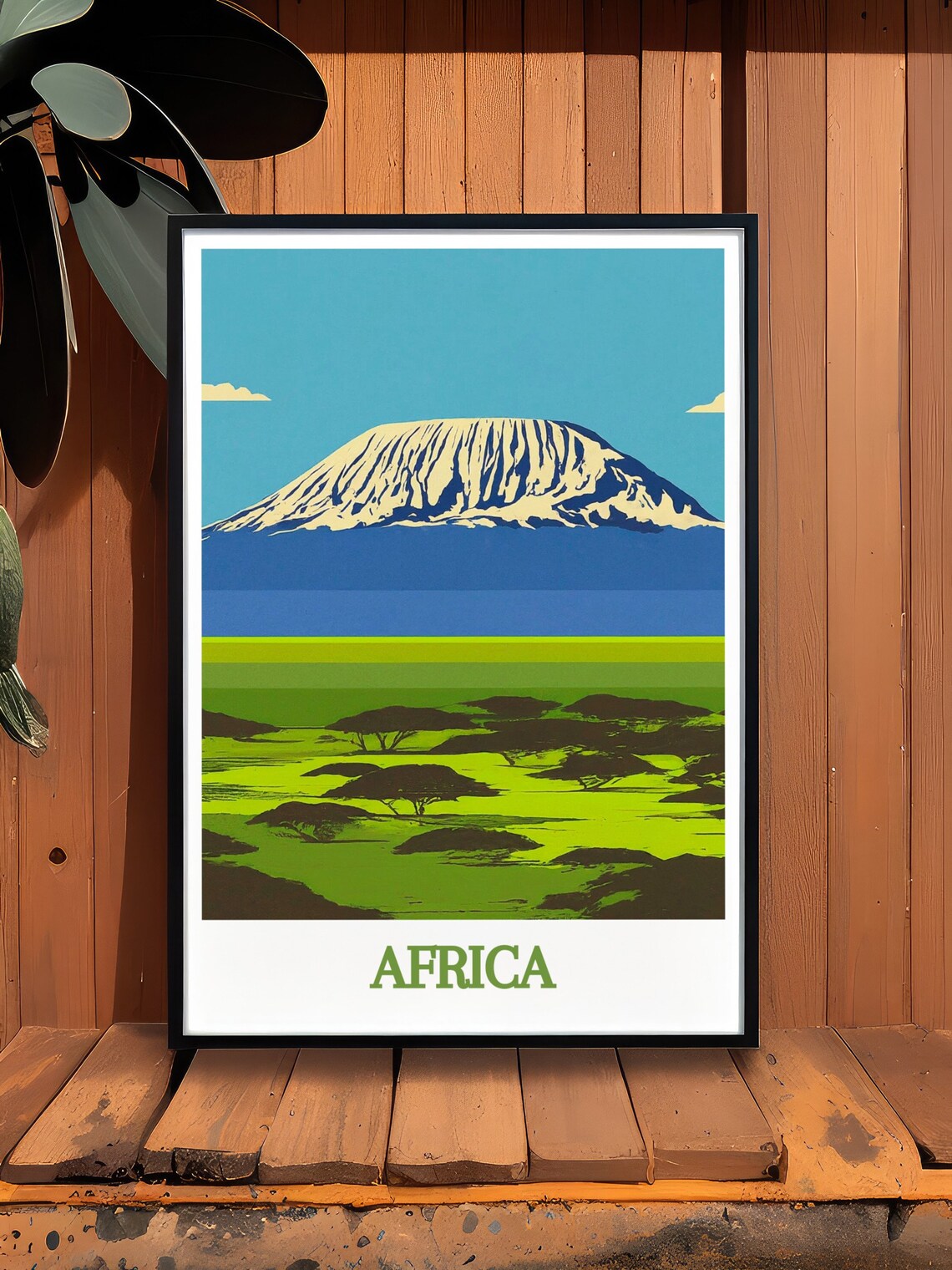 Mount Kilimanjaro Snow Capped Peak Africa Safari Travel Poster - Image 3