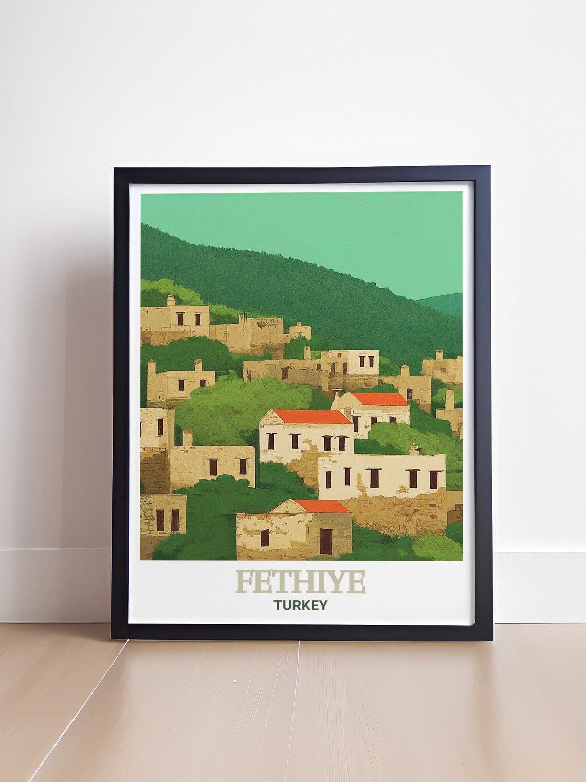 Fethiye Turkey Kayakoy Stone Village Hillside Historic Poster - Image 4