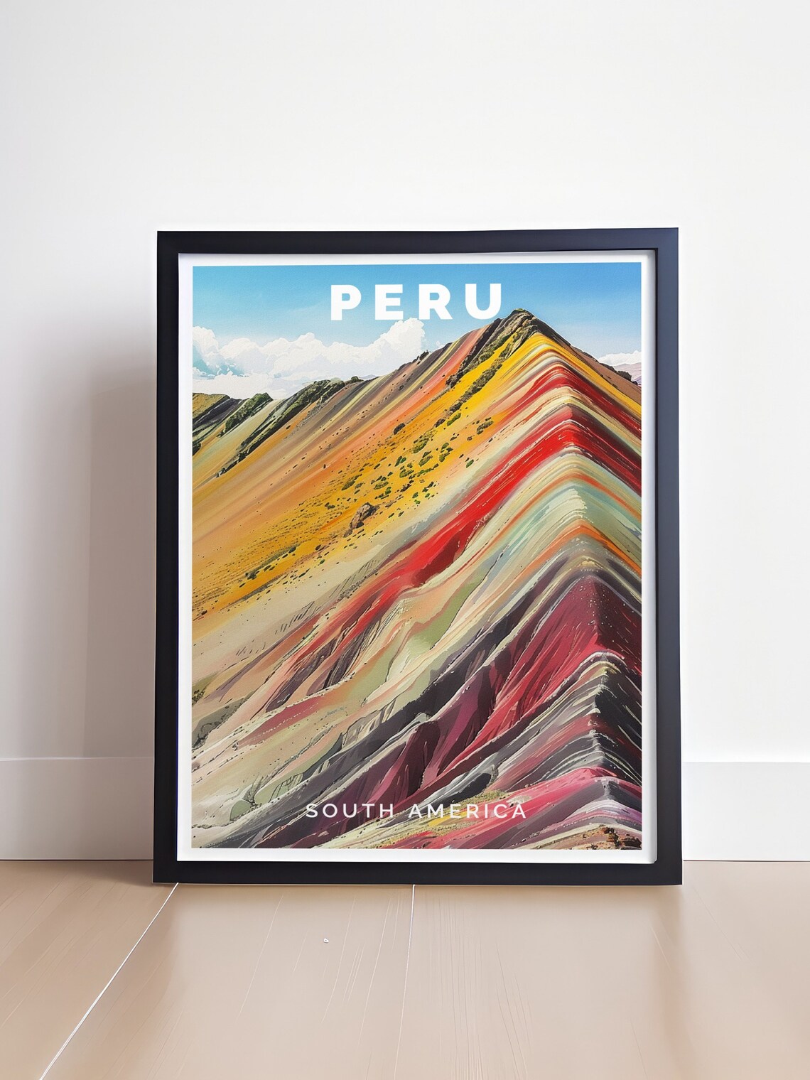 Peru Rainbow Mountains Travel Poster, Latin America - Image 4