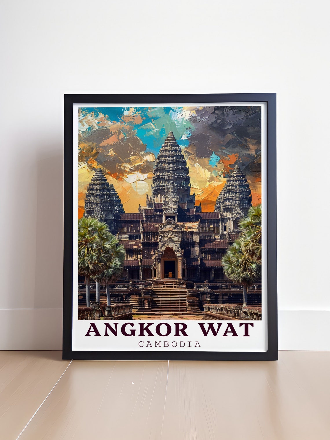 Angkor Wat Iconic Three Towers Sunrise Cambodia Travel Poster - Image 4