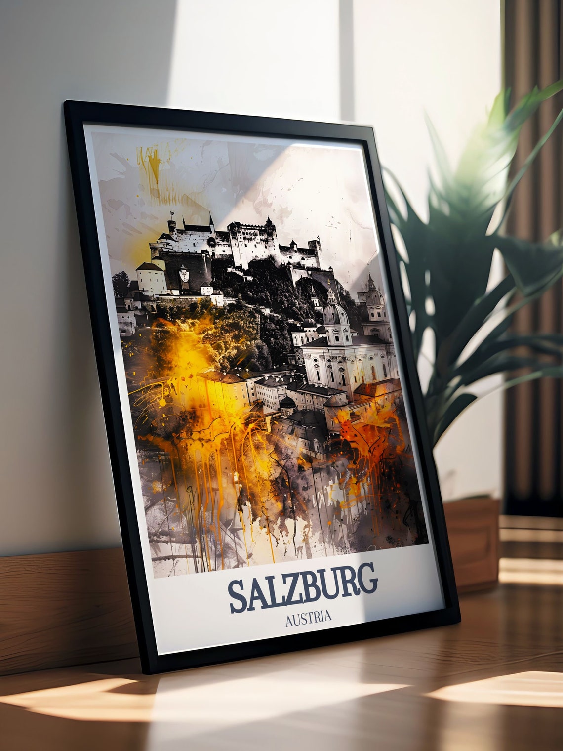 Salzburg Posters Prints Of Hohensalzburg Fortress And Mirabell Palace Wall Art Of Hohensalzburg Fortress And Mirabell Palace - Image 3