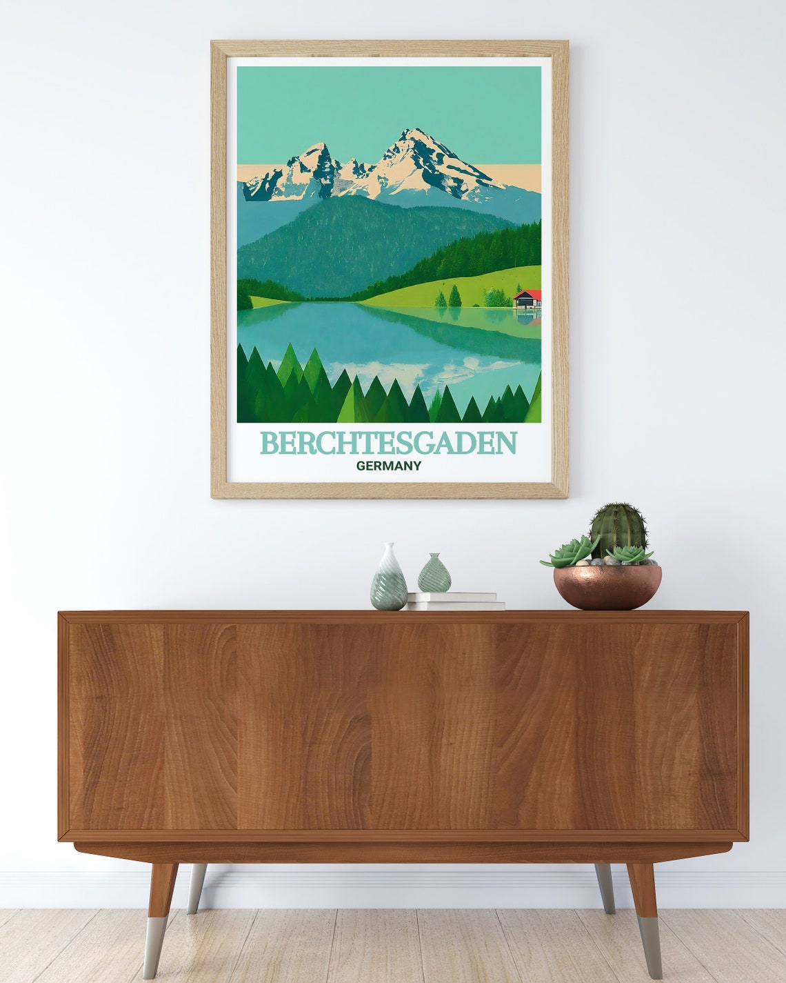 Berchtesgaden National Park Lake and Forest Reflection Poster - Image 2