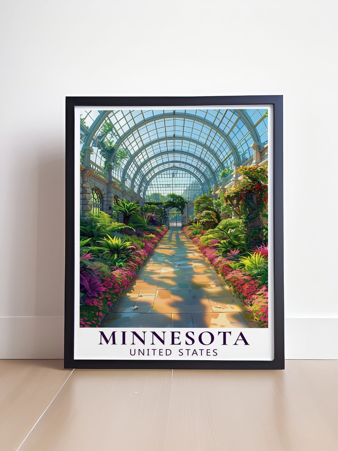 Minnesota Como Park Conservatory Flower Lined Glasshouse Poster - Image 4