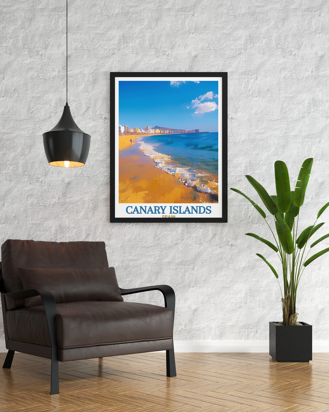 Canary Islands Las Canteras Beach City Shoreline Golden Sand Poster - Image 2