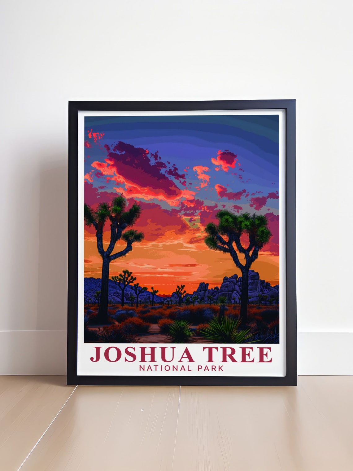 Joshua Tree National Park California Desert Sunset Sky Poster - Image 4