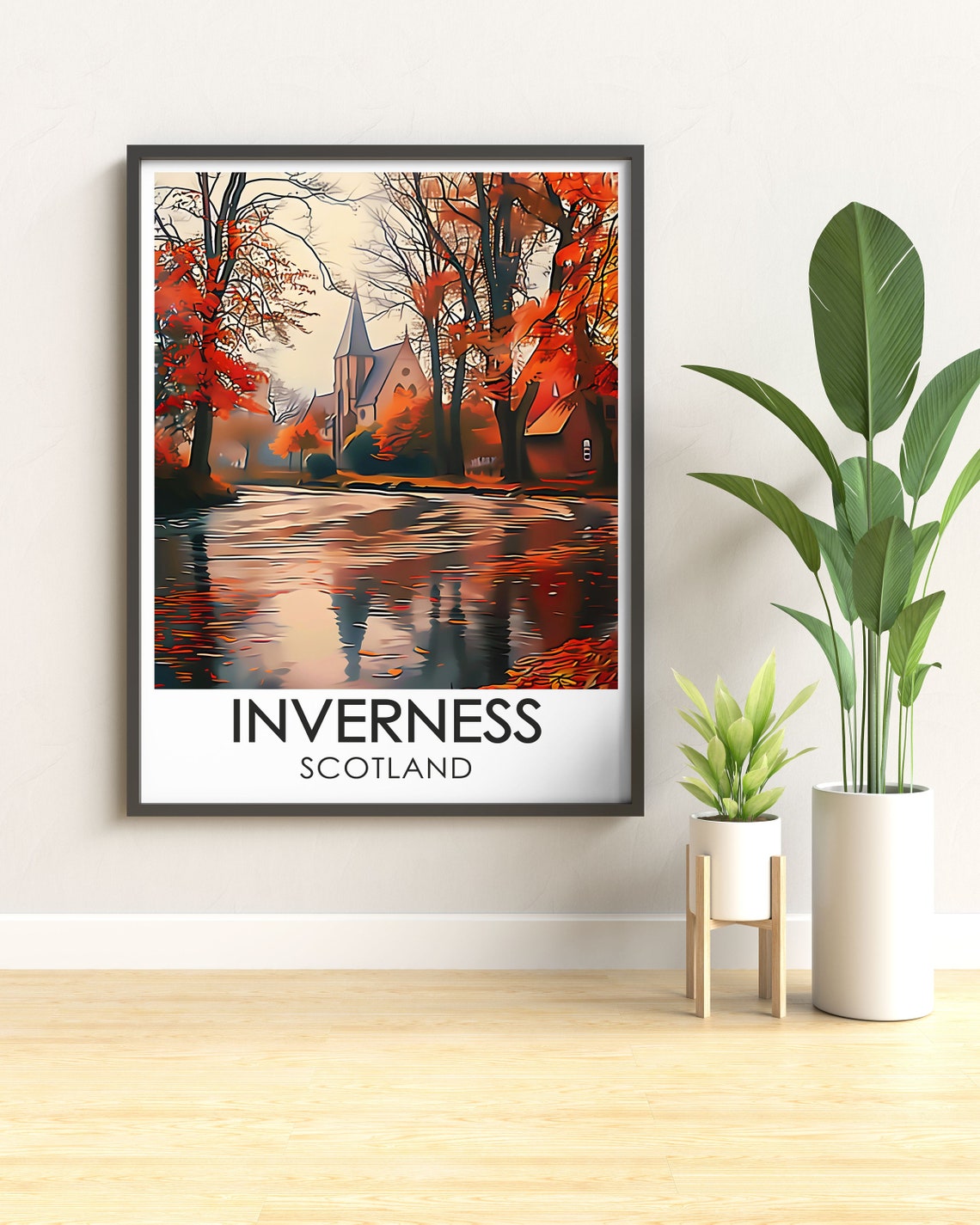 Inverness Travel Poster Old Church Landmark Art Scotland Heritage Decor Inverness Old Church Print Historical Landmark Art - Image 2