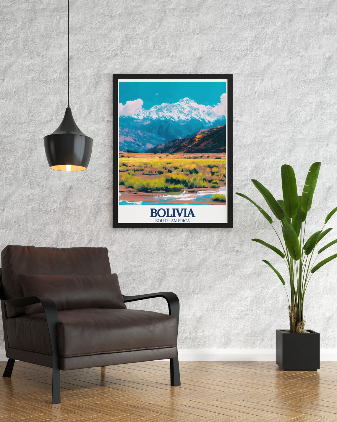 Bolivia Altiplano Plateau Cordillera Real Range Travel Poster - Image 3