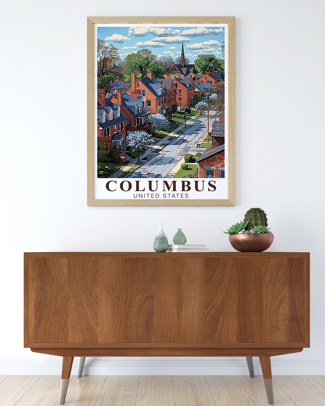 Columbus Conservatory Sunlit Glasshouse Garden Travel Poster - Image 3