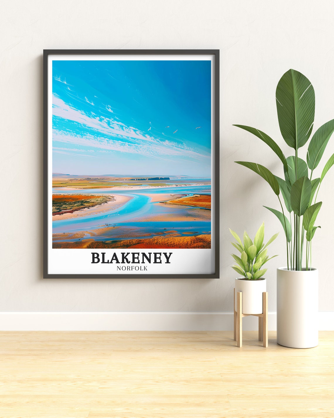 Blakeney Point Tidal Estuary Aerial Norfolk England Travel Poster - Image 2