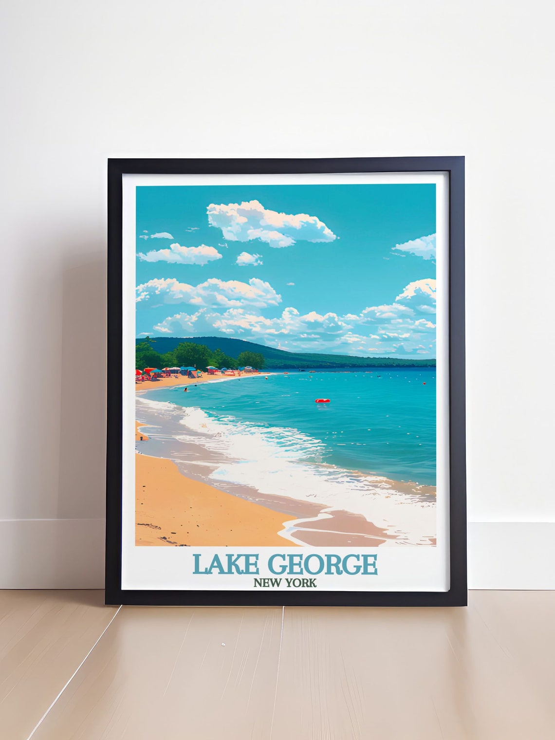 Lake George Million Dollar Beach New York Sunny Summer Poster - Image 4