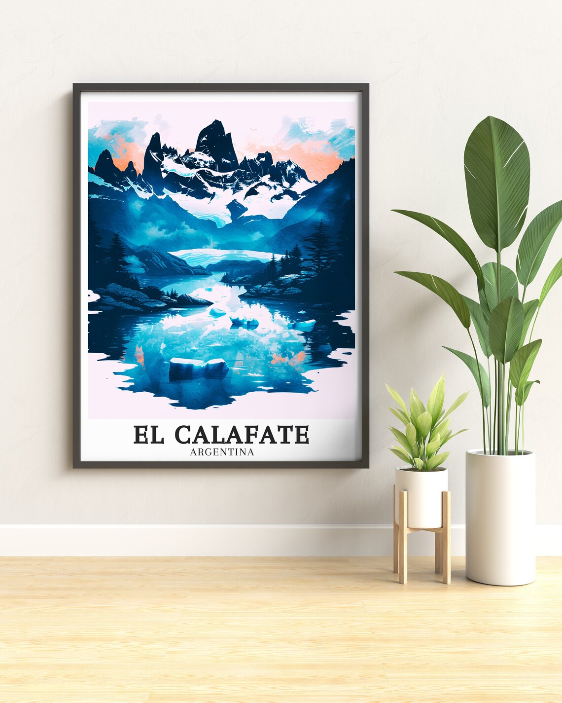 El Calafate Glacial Lagoon Ice Peaks Argentina Travel Poster - Image 2