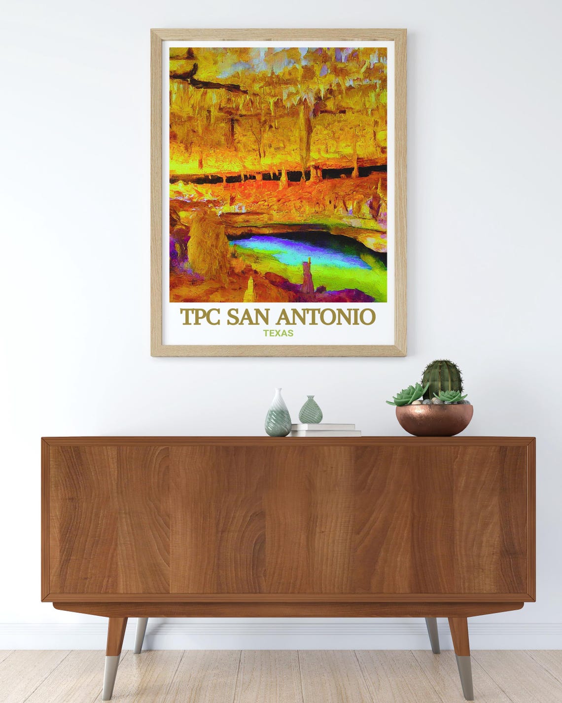 TPC San Antonio Texas Glowing Cavern Underground Lake Poster - Image 4