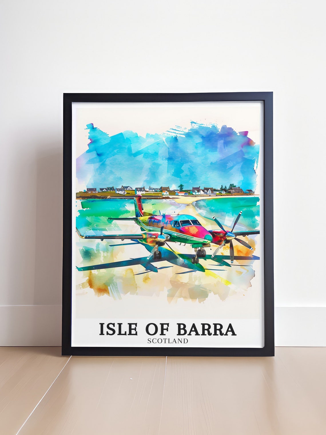 Isle Of Barra Travel Art Traigh Mhor Beach And Isle Of Barra Art Isle Of Barra Poster Isle Of Barra Print Traigh Mhor Beach Decor - Image 4
