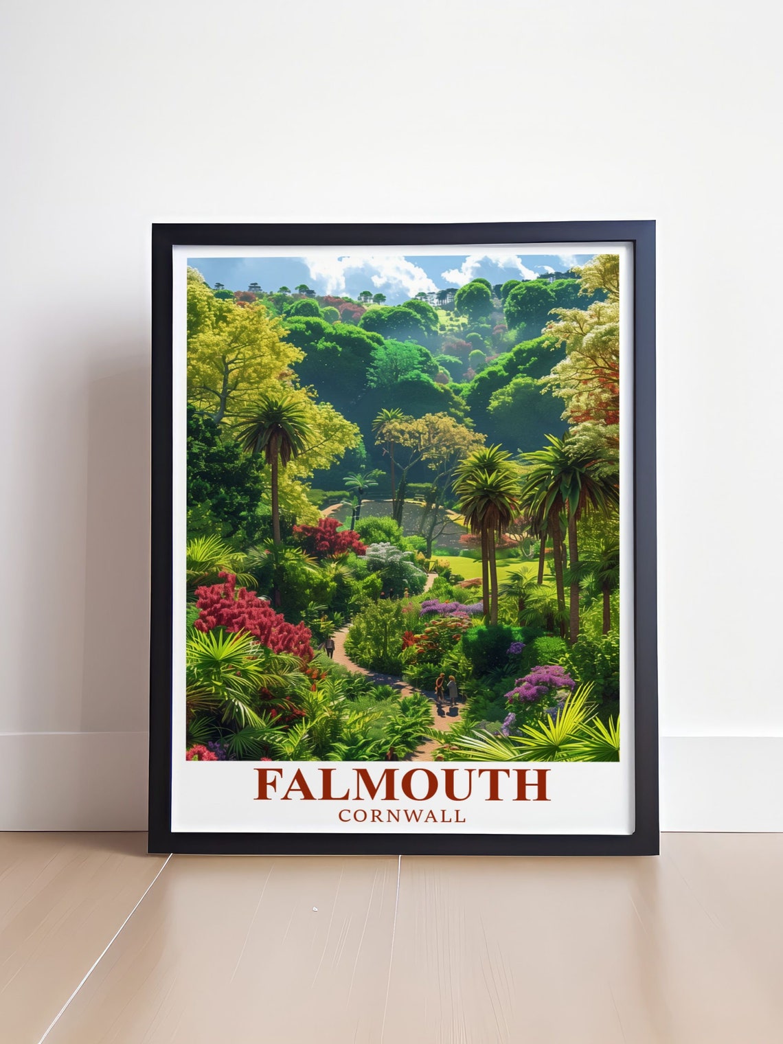 Falmouth Travel Print Trebah Garden Posters And Falmouth Art Trebah Garden Decor Trebah Garden Print Falmouth Travel Poster - Image 4