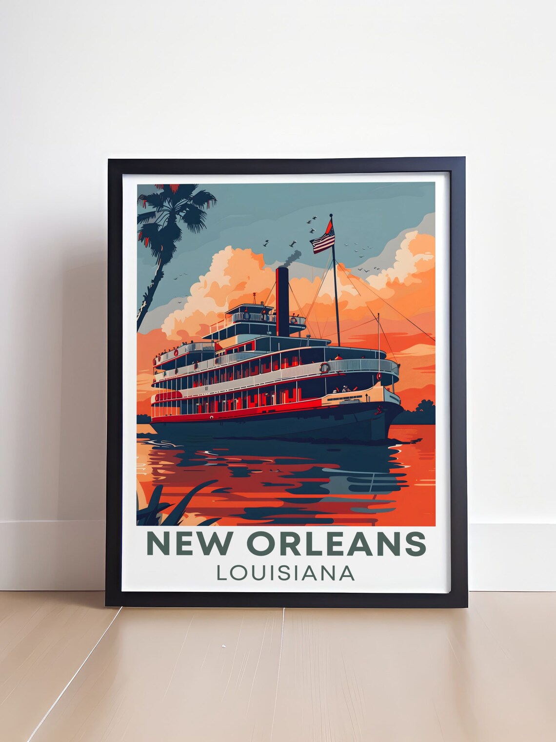 Steamboat Natchez New Orleans Travel Poster - Image 4
