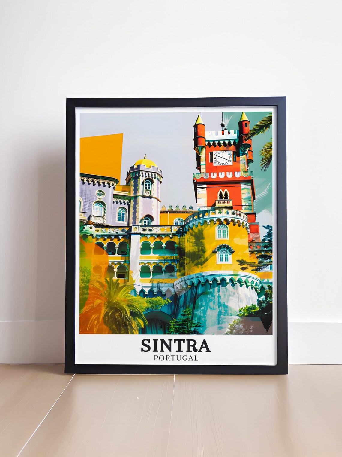 Sintra Travel Print Pena National Palace Portuguese Riviera Wall Gift Pena National Palace Portuguese Riviera Poster Sintra Poster - Image 4