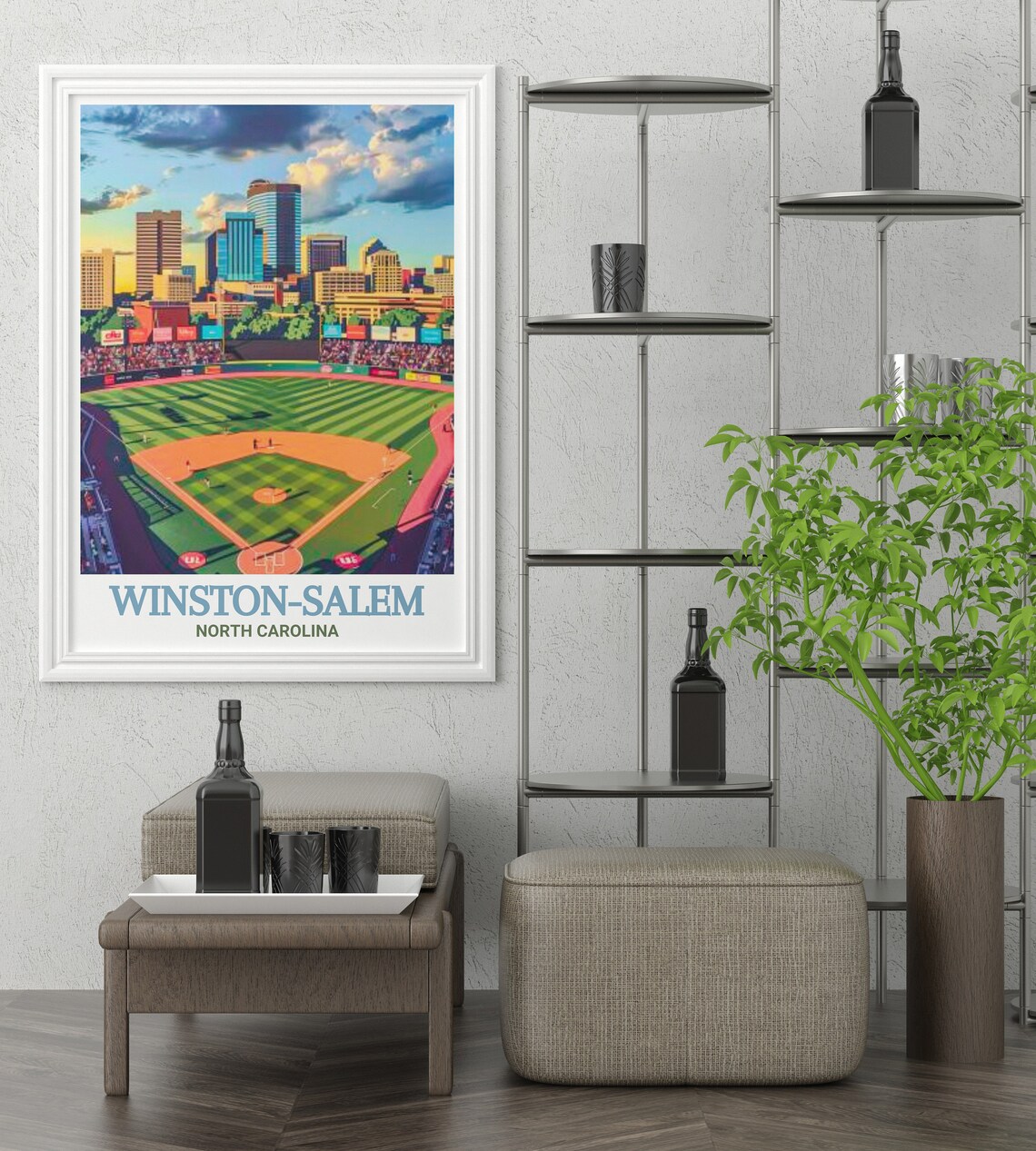 Winstonsalem BB&T Ballpark Travel Poster Print - Image 3