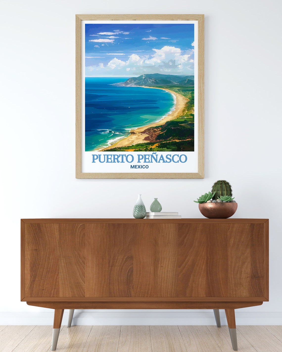 Puerto Penasco Cholla Bay Beach Coastal Mexico Travel Poster - Image 3