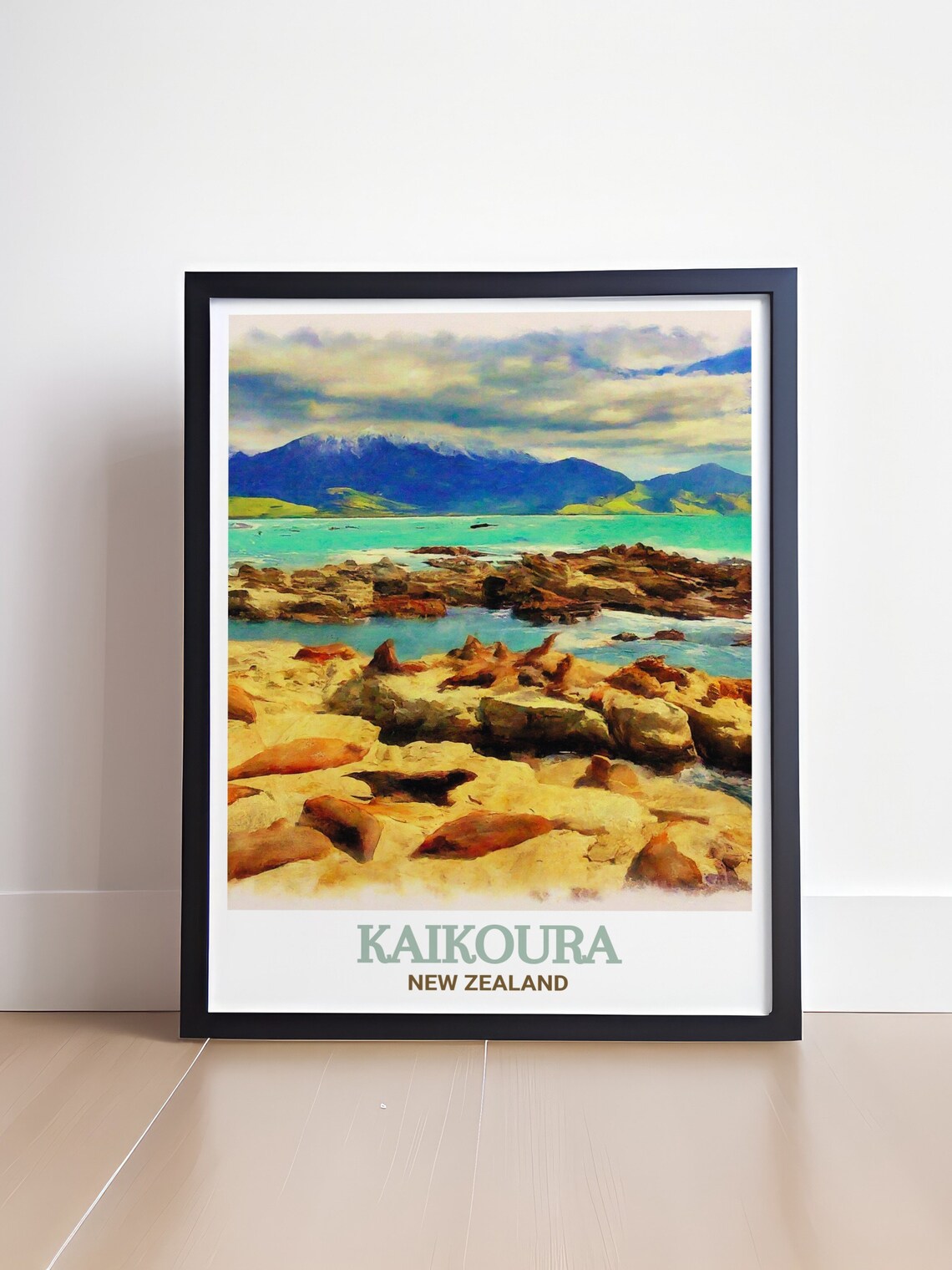 Kaikoura Seal Colony Rocky Shore New Zealand Wildlife Travel Poster - Image 4
