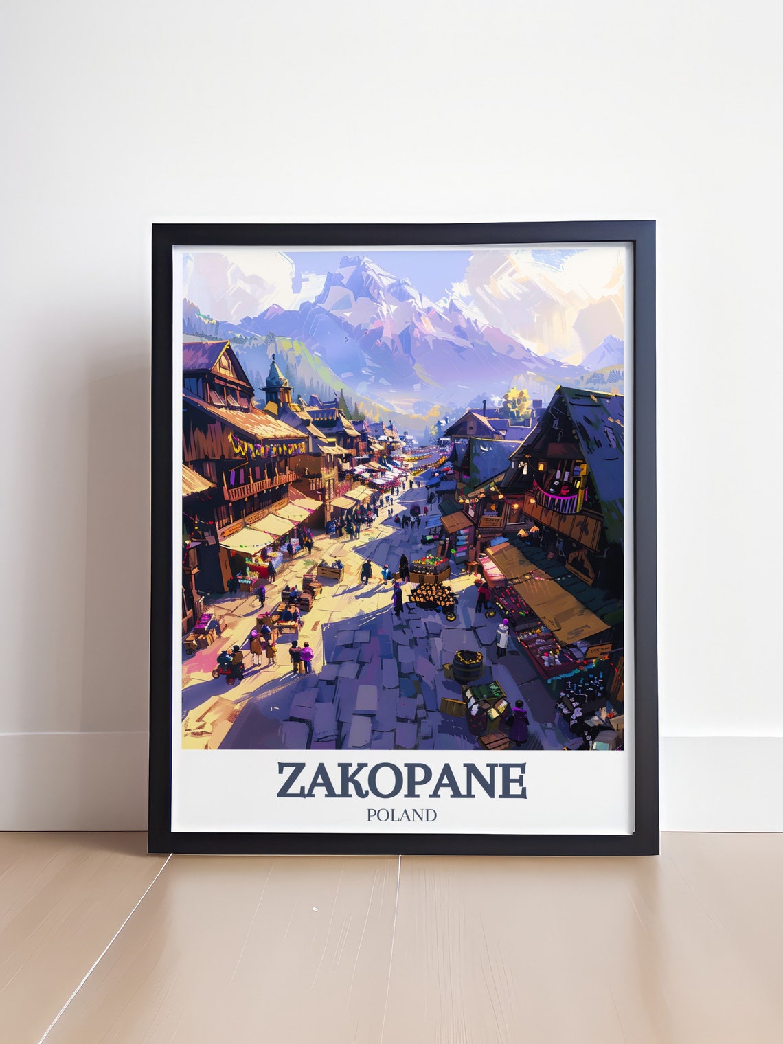 Zakopane Poland Krupowki Street Evening Market Tatra Travel Poster - Image 4